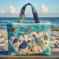 Women's Handmade Quilted Tote Bag - Dog, Cat and Floral Prints
