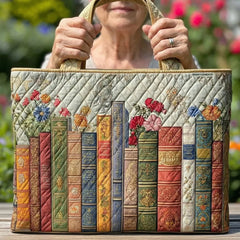 Women's Handmade Quilted Tote Bag - Dog, Cat and Floral Prints