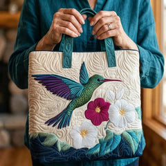 Women's Handmade Quilted Tote Bag - Dog, Cat and Floral Prints