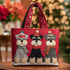 Women's Handmade Quilted Tote Bag - Dog, Cat and Floral Prints