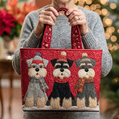 Women's Handmade Quilted Tote Bag - Dog, Cat and Floral Prints