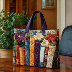Women's Handmade Quilted Tote Bag - Dog, Cat and Floral Prints