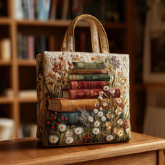 Women's Handmade Quilted Tote Bag - Dog, Cat and Floral Prints