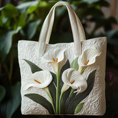 Women's Handmade Quilted Tote Bag - Dog, Cat and Floral Prints