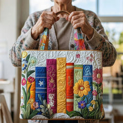 Women's Handmade Quilted Tote Bag - Dog, Cat and Floral Prints