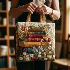 Women's Handmade Quilted Tote Bag - Dog, Cat and Floral Prints