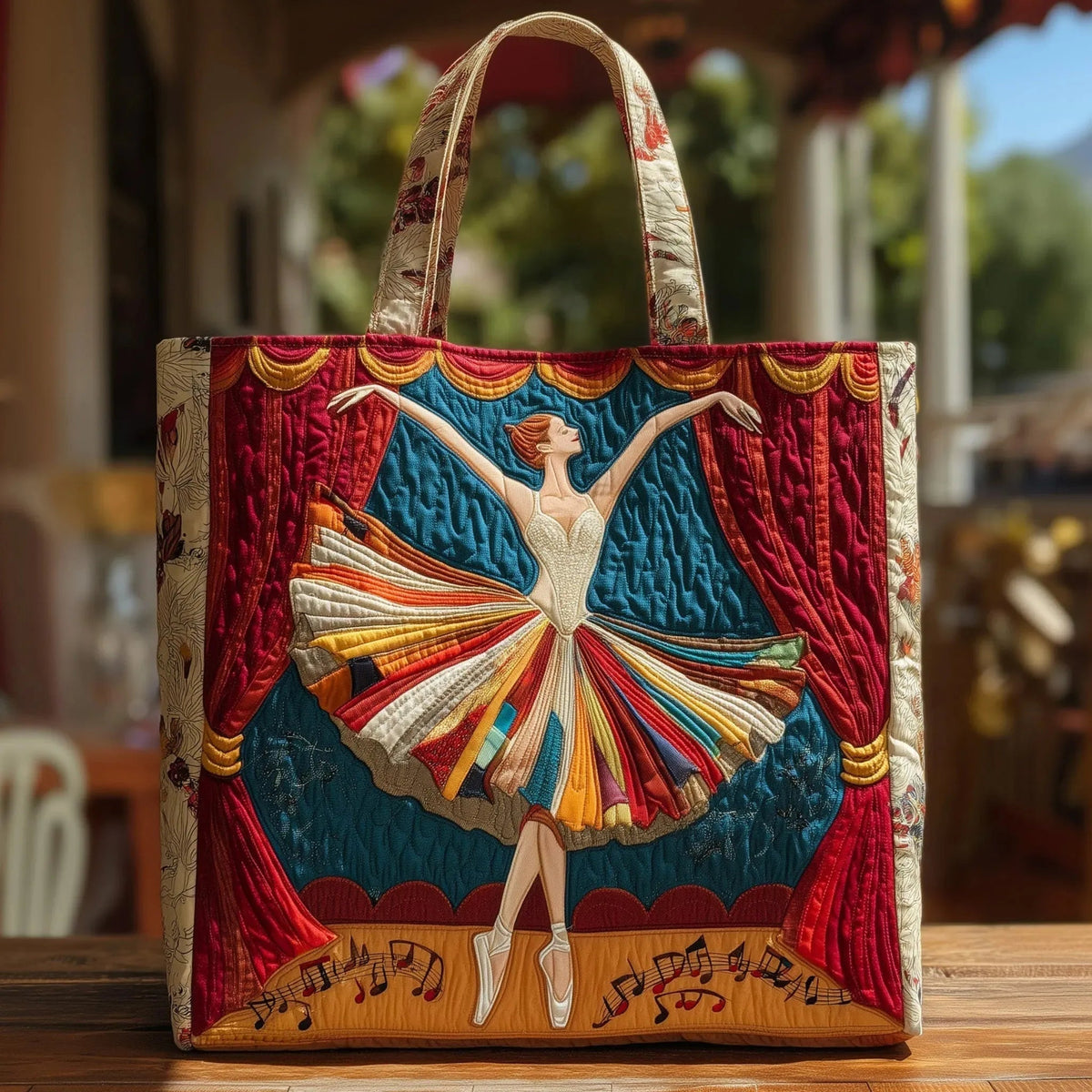Women's Handmade Quilted Tote Bag - Dog, Cat and Floral Prints
