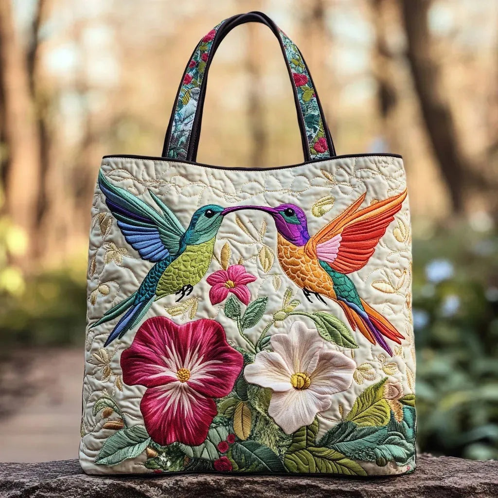 Women's Handmade Quilted Tote Bag - Dog, Cat and Floral Prints