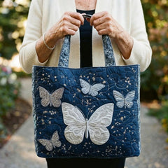 Women's Handmade Quilted Tote Bag - Dog, Cat and Floral Prints