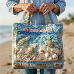Women's Handmade Quilted Tote Bag - Dog, Cat and Floral Prints