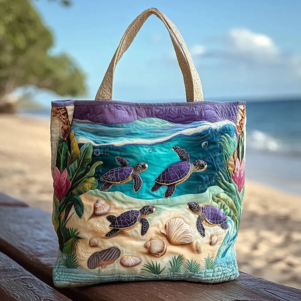 Women's Handmade Quilted Tote Bag - Dog, Cat and Floral Prints