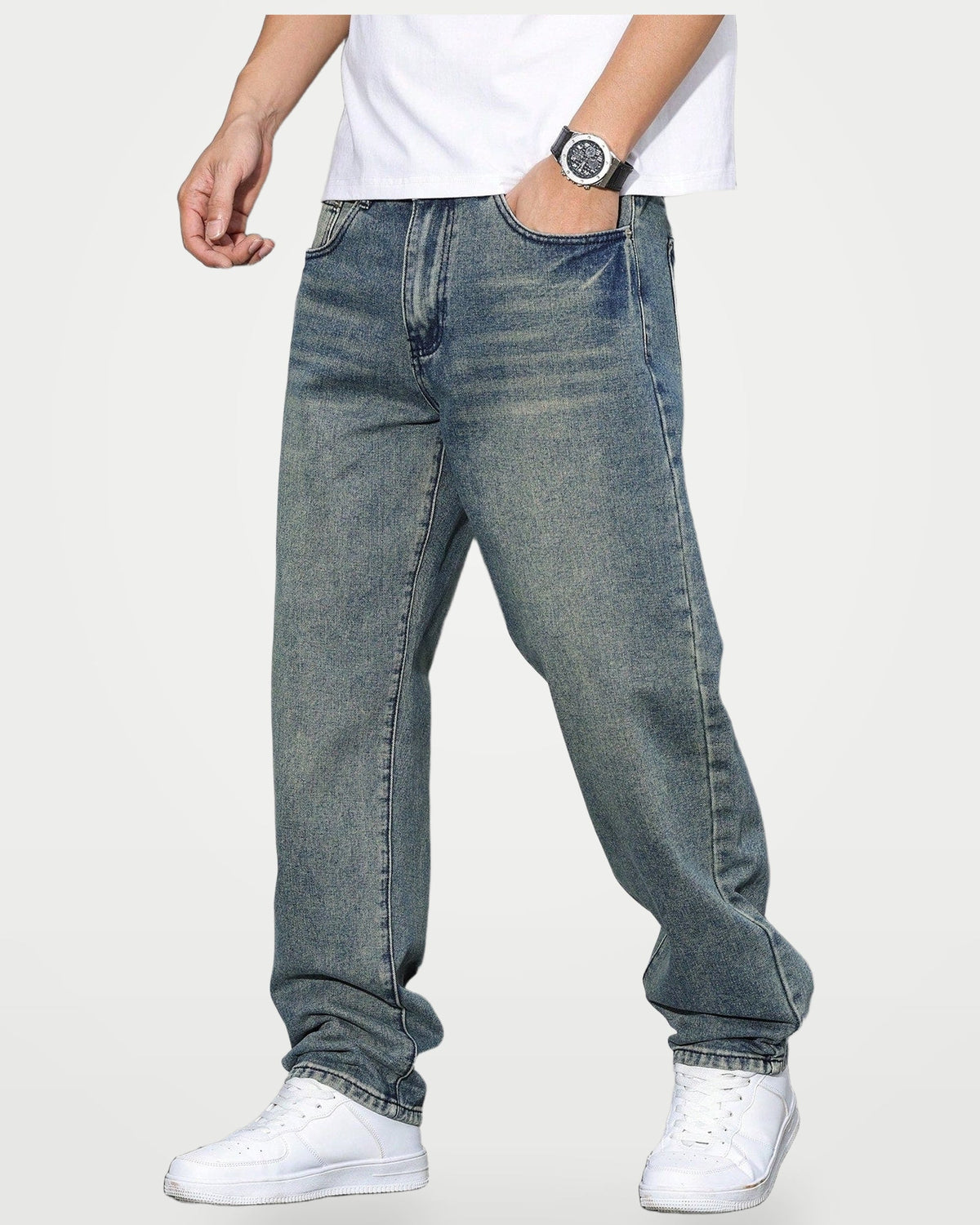 Men's Relaxed Fit Straight Leg Jeans