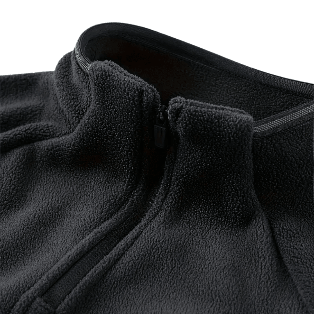 Men's Half-Zip Fleece Pullover Jacket - Breathable Stand Collar