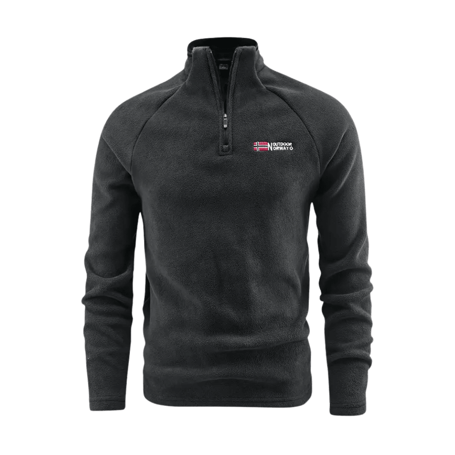 Men's Half-Zip Fleece Pullover Jacket - Breathable Stand Collar