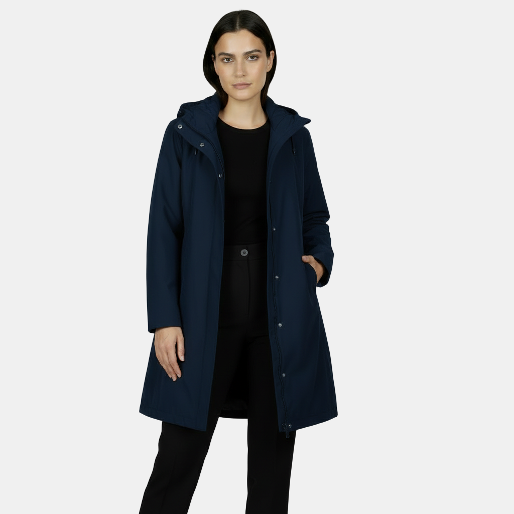 Chaqueta Impermeable Cortavientos Mujer - Capucha Desmontable