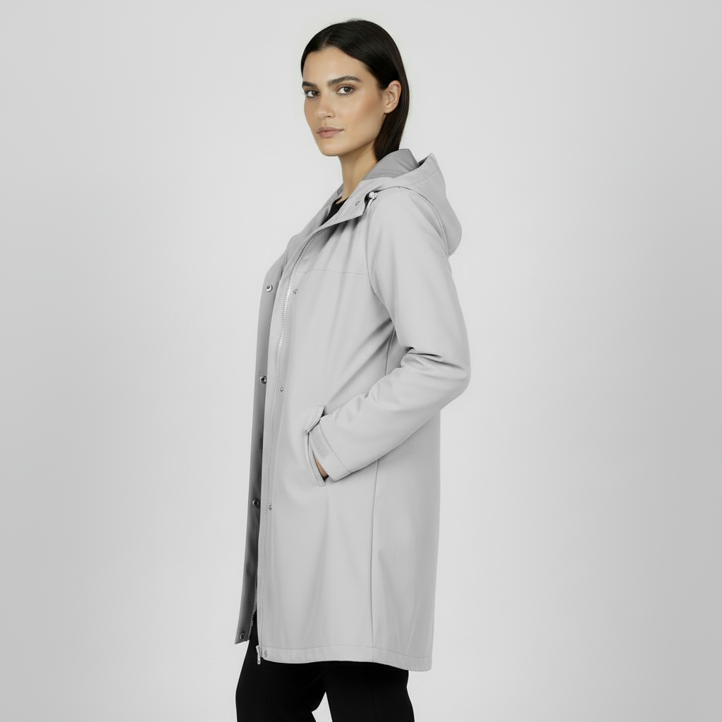Chaqueta Impermeable Cortavientos Mujer - Capucha Desmontable