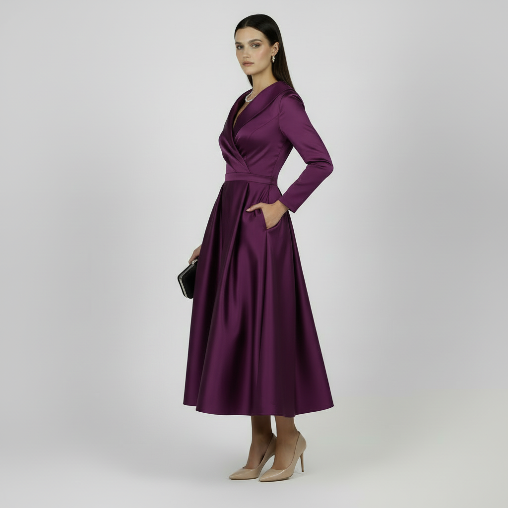 Elegant Satin Dress for Women
