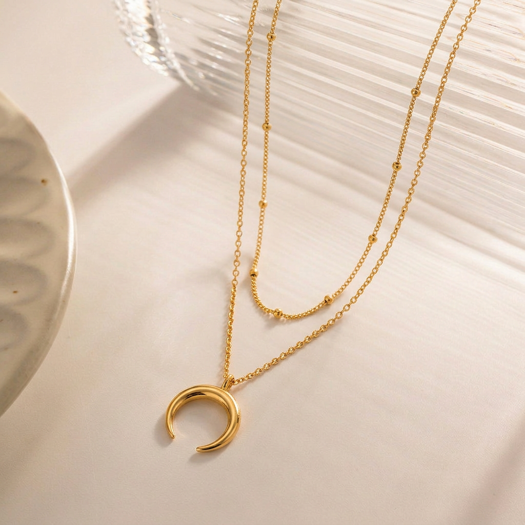 Women's Double Gold Plated Necklace