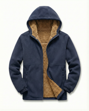 Sudadera Hombre de Lana con Forro Cálido y Cremallera