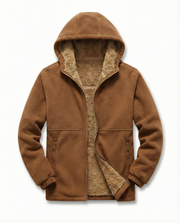 Sudadera Hombre de Lana con Forro Cálido y Cremallera