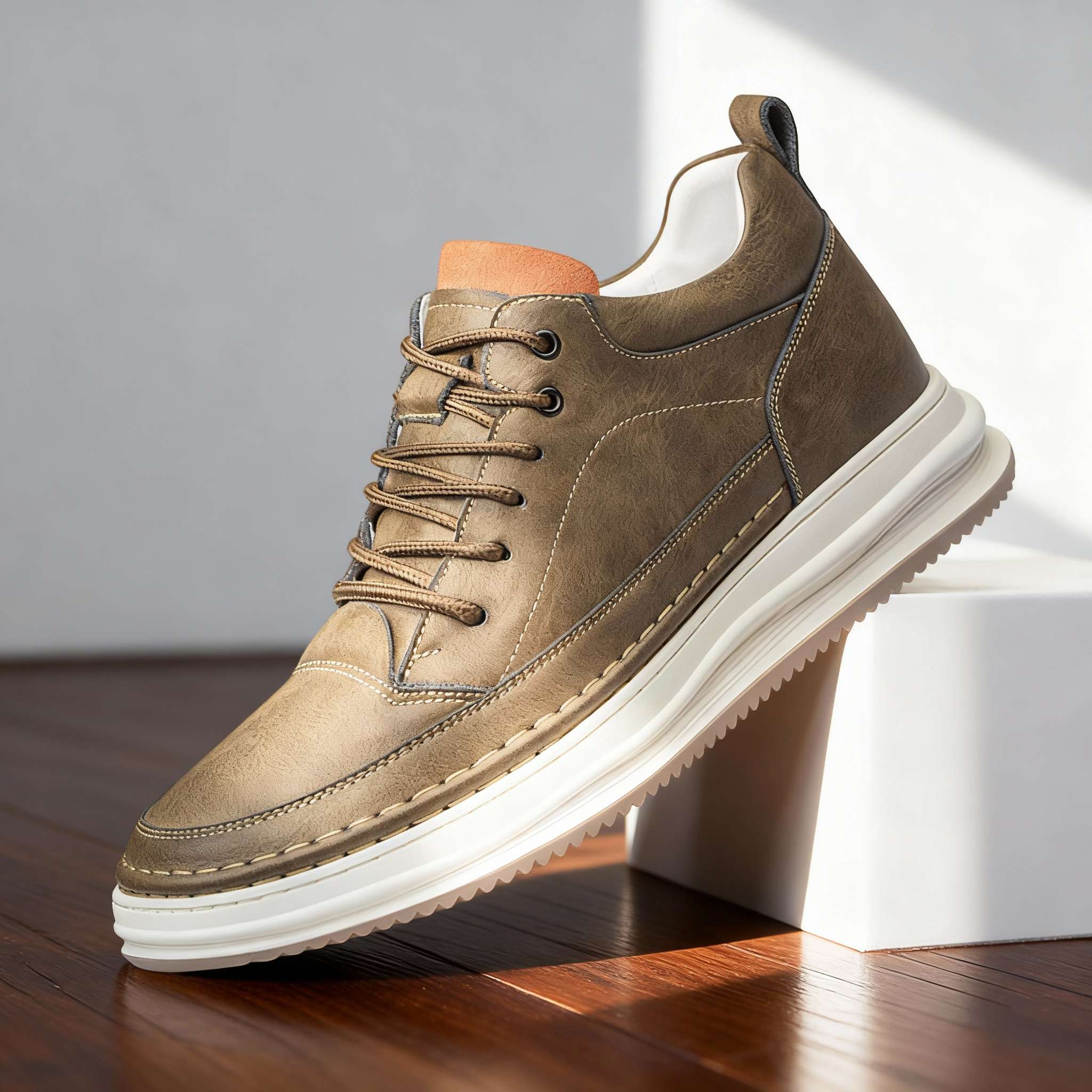 Premium Leather Men's Sneakers – Elegant and Comfortable Sneakers
