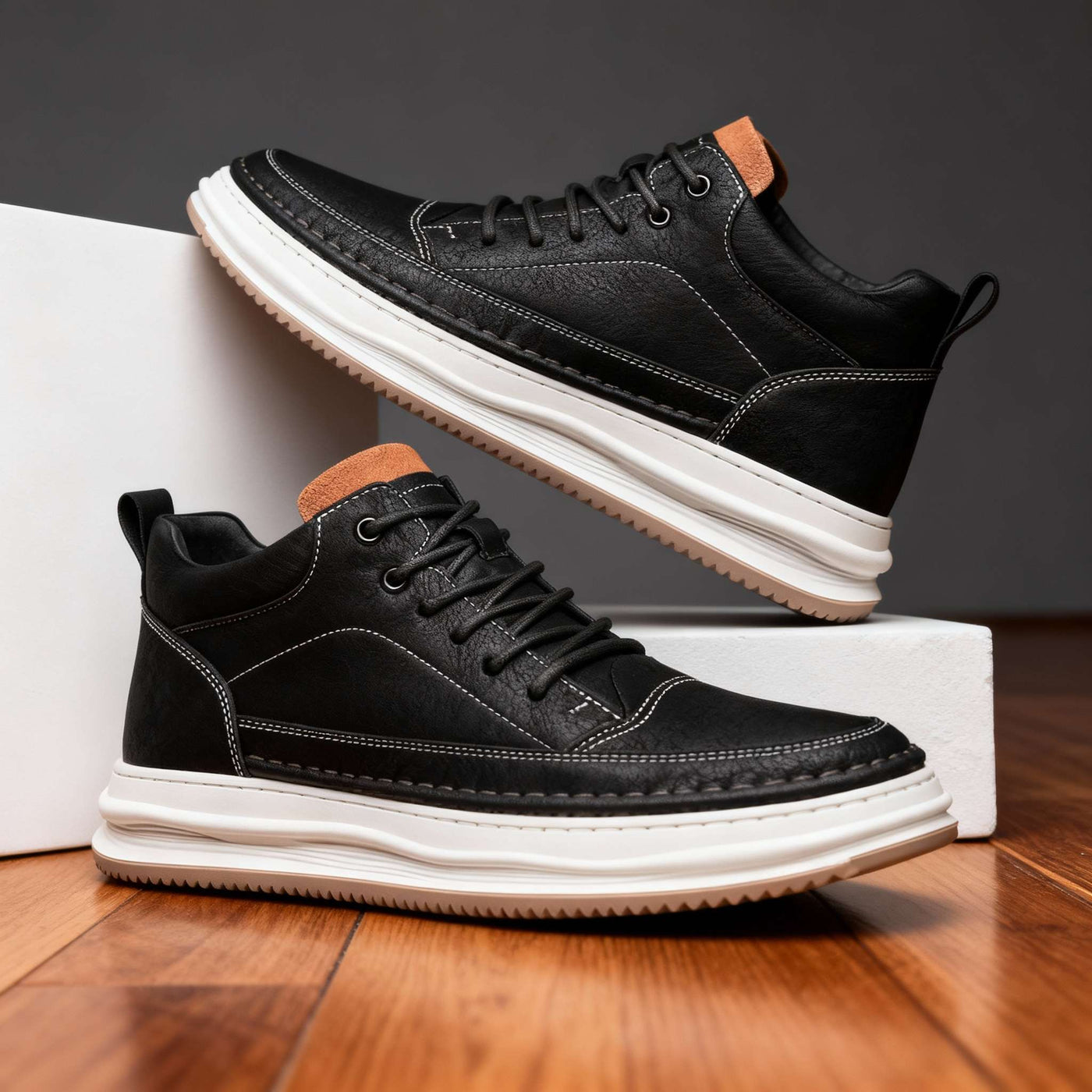 Premium Leather Men's Sneakers – Elegant and Comfortable Sneakers