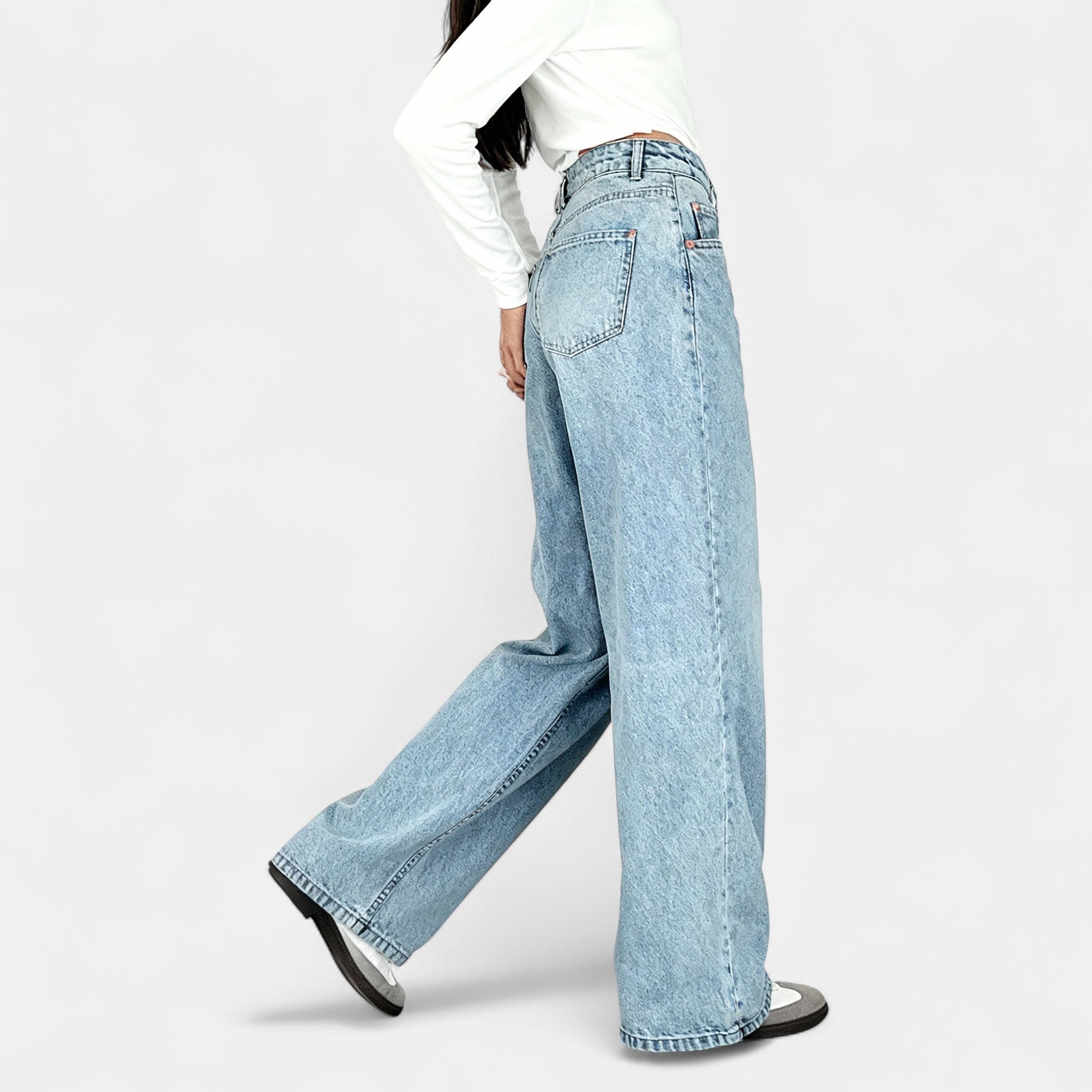 Jeans Mujer - Estilo Baggy Pierna Recta Cómodos
