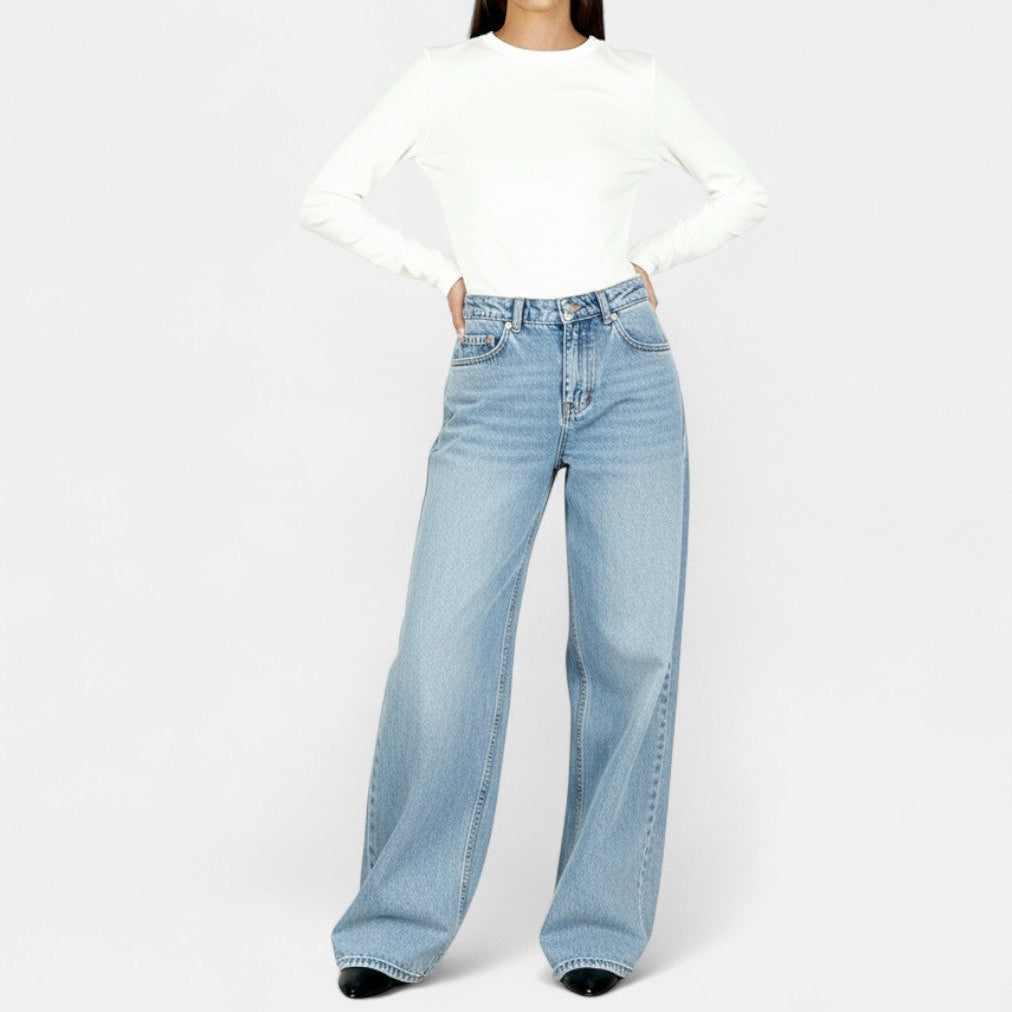 Jeans Mujer - Estilo Baggy Pierna Recta Cómodos