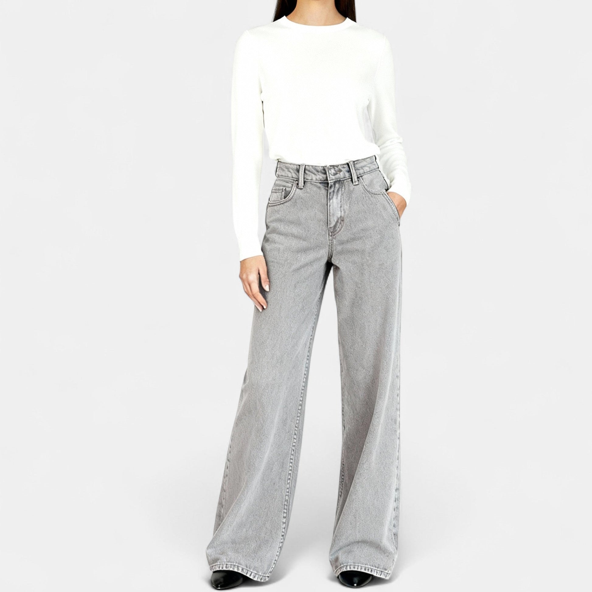 Jeans Mujer - Estilo Baggy Pierna Recta Cómodos