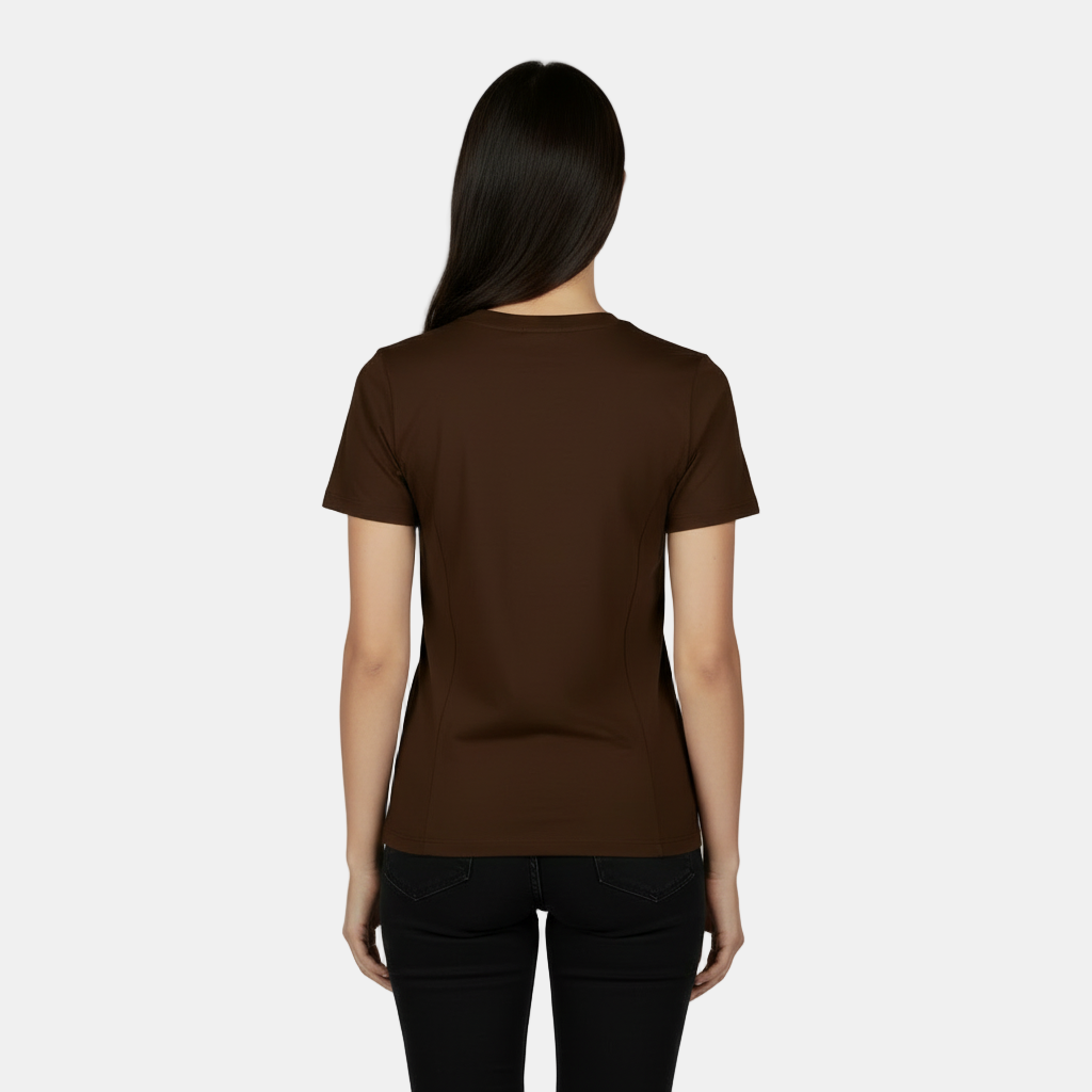 Camiseta Algodón Mujer Básica - Corte Holgado y Manga Corta