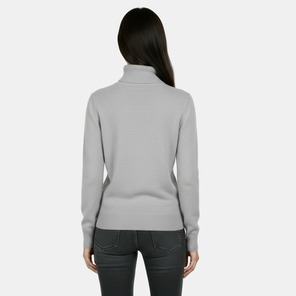 Jersey de Cuello Alto 100% Pura Lana Merino para Mujer - Cálido Invierno y Otoño