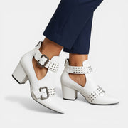 Women's High-Heel Leather Sandals