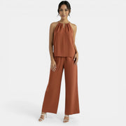 Women's Linen Halter Set