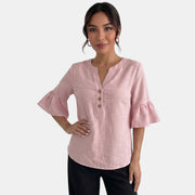 Blusa Lino Mujer Verano Oversize