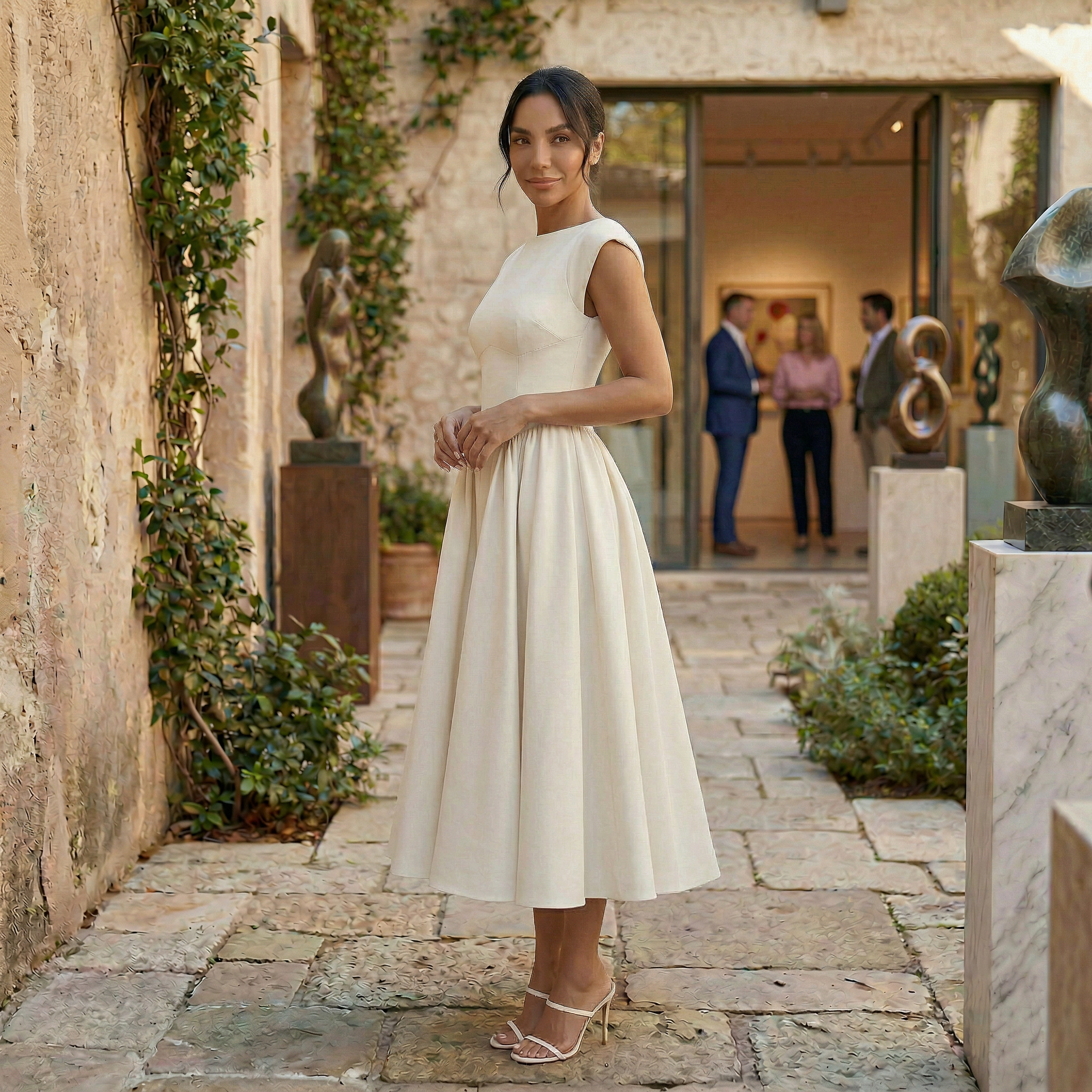 Vestido Midi Mujer Elegante