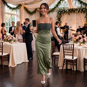 Elegant Two-Tone Maxi Dress