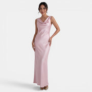 Women's Elegant Long Satin Dress