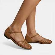 Women's Flat Sandals Brown