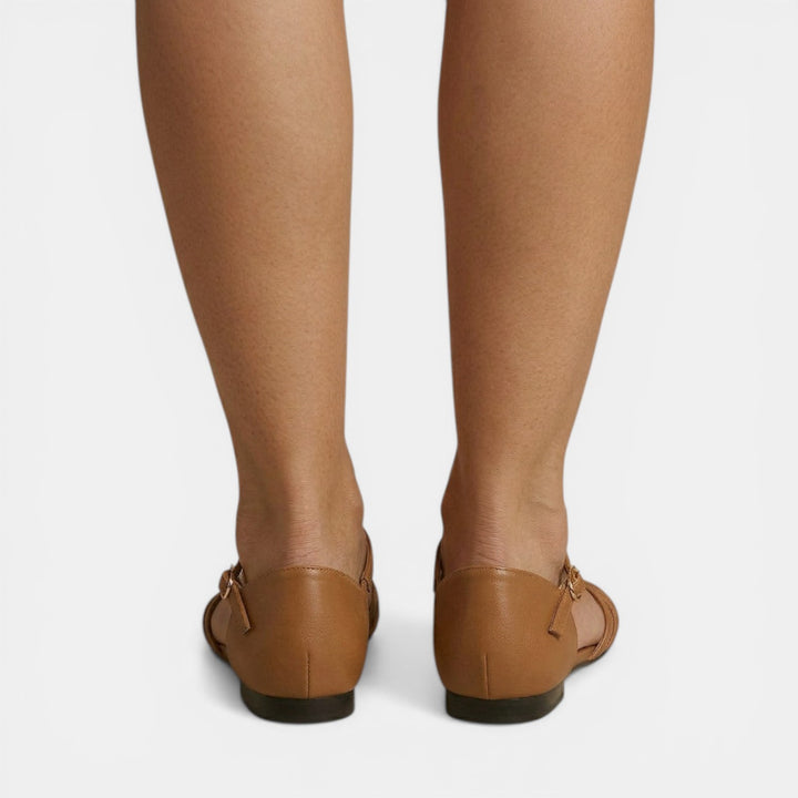 Sandalias Planas Mujer Marrón