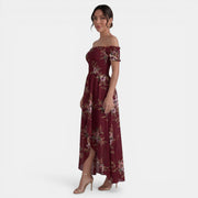 Women's Floral Boho Maxi Dress
