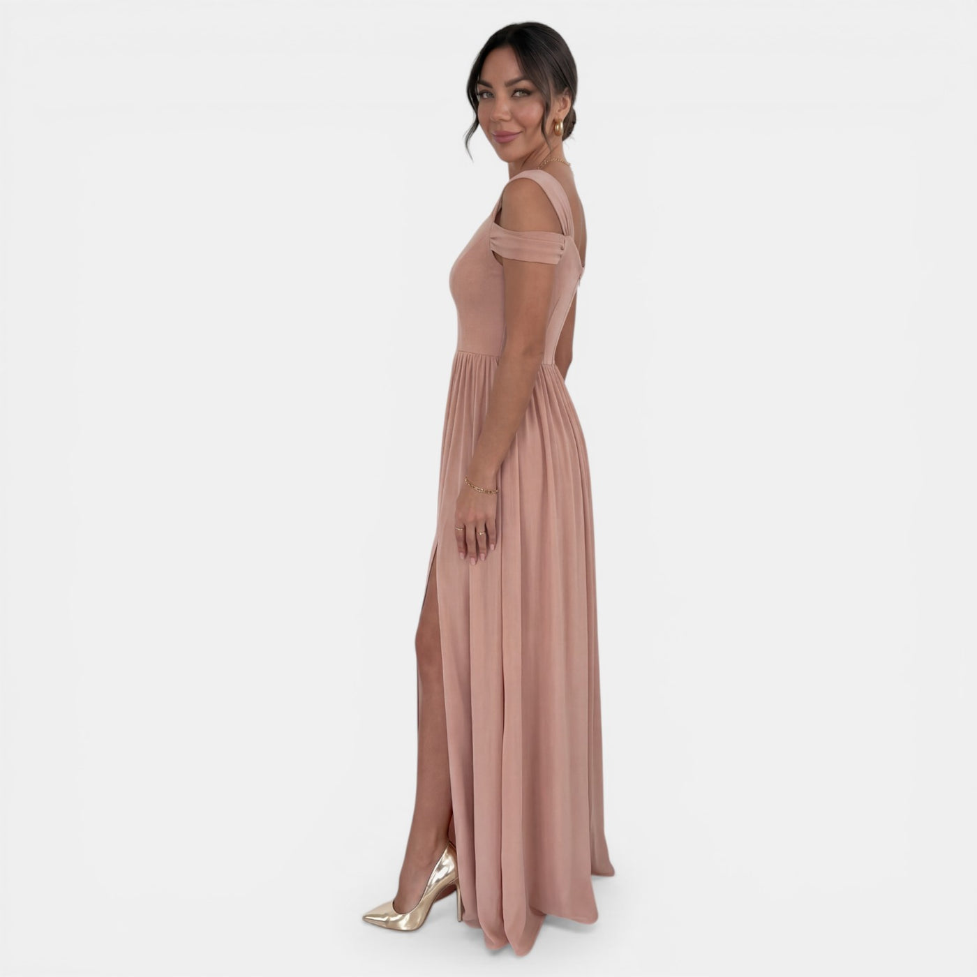 Women's Boho Maxi Dress with Thin Straps