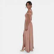 Women's Boho Maxi Dress with Thin Straps
