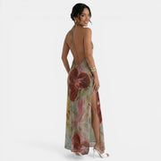 Sheer Floral Maxi Dress