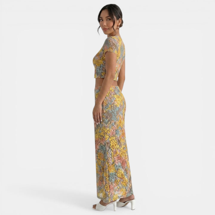 Conjunto Mujer Falda Larga Verano