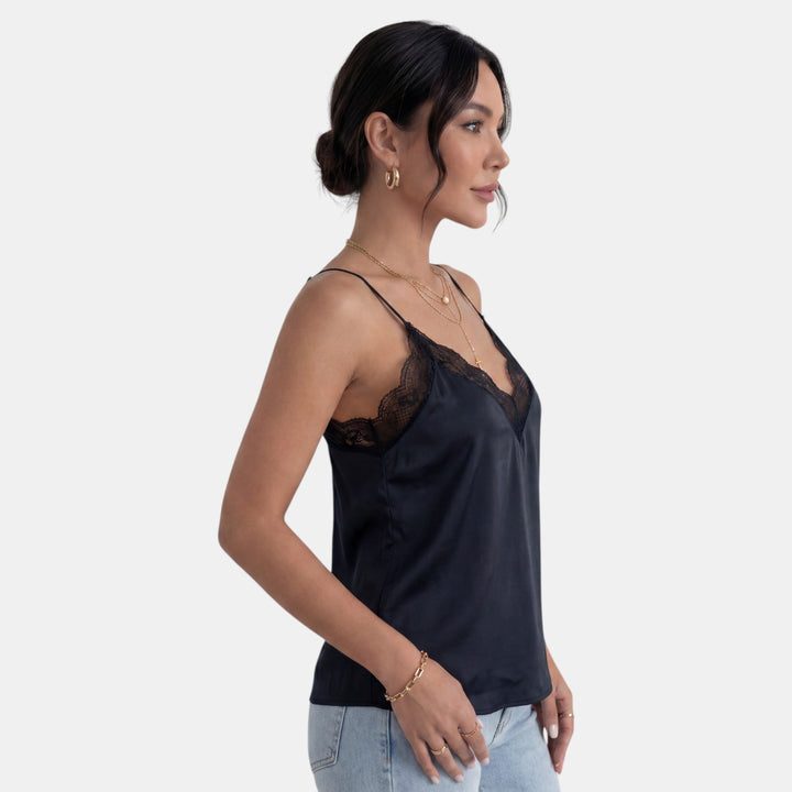 Camiseta Tirantes Mujer Encaje Cuello V