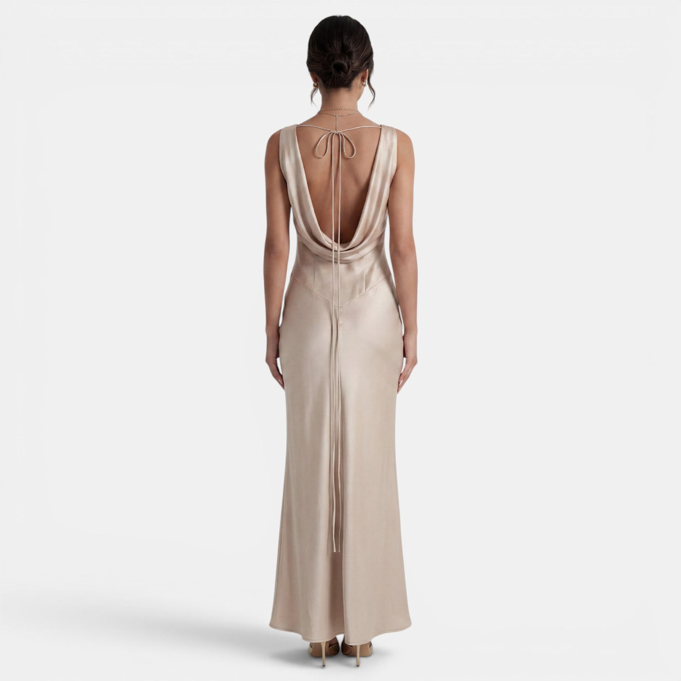 Women's Elegant Long Satin Dress