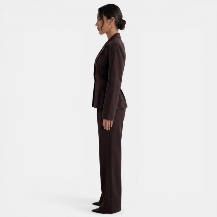 Brown Blazer and Trouser Set