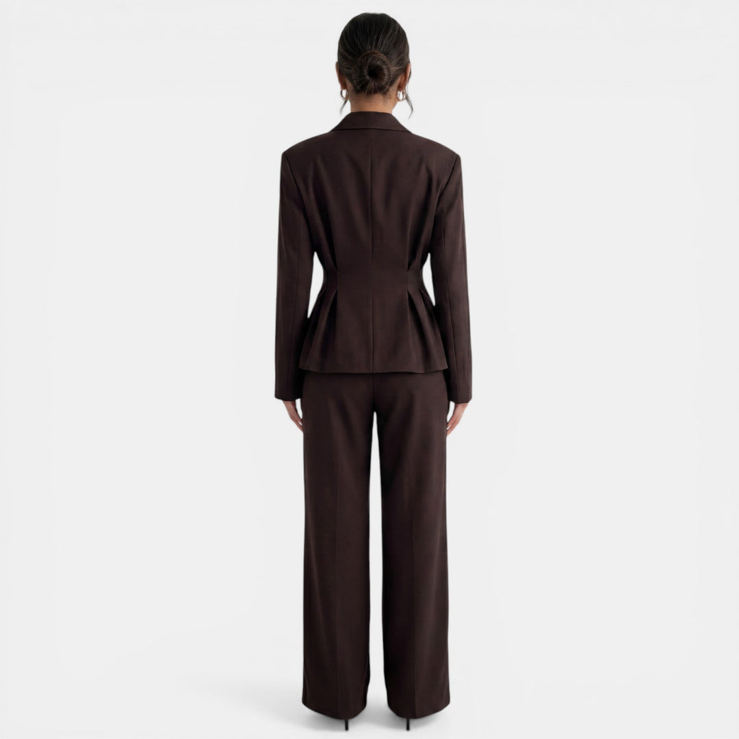 Brown Blazer and Trouser Set