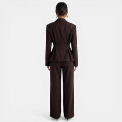 Conjunto Blazer Pantalón Marrón