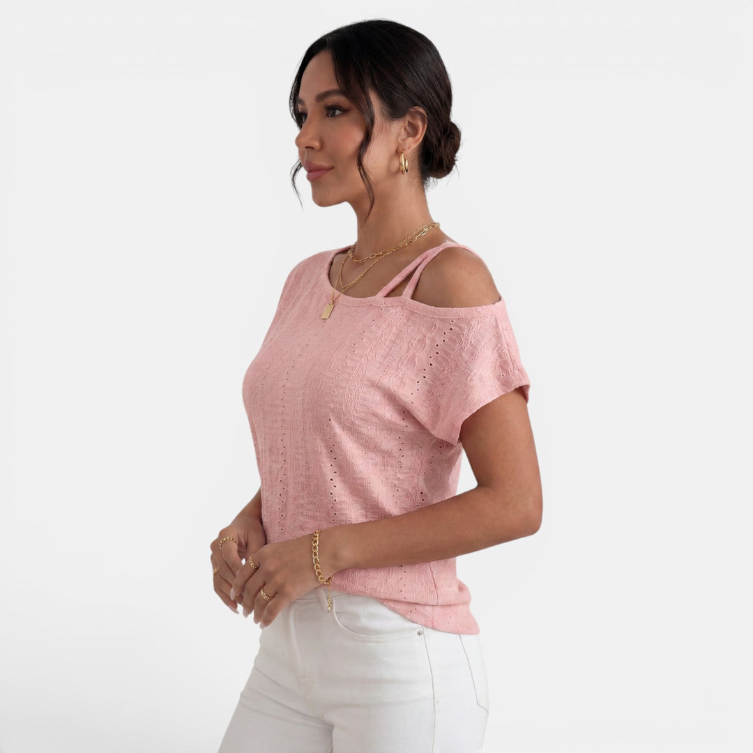 Top Mujer Un Hombro con Calados